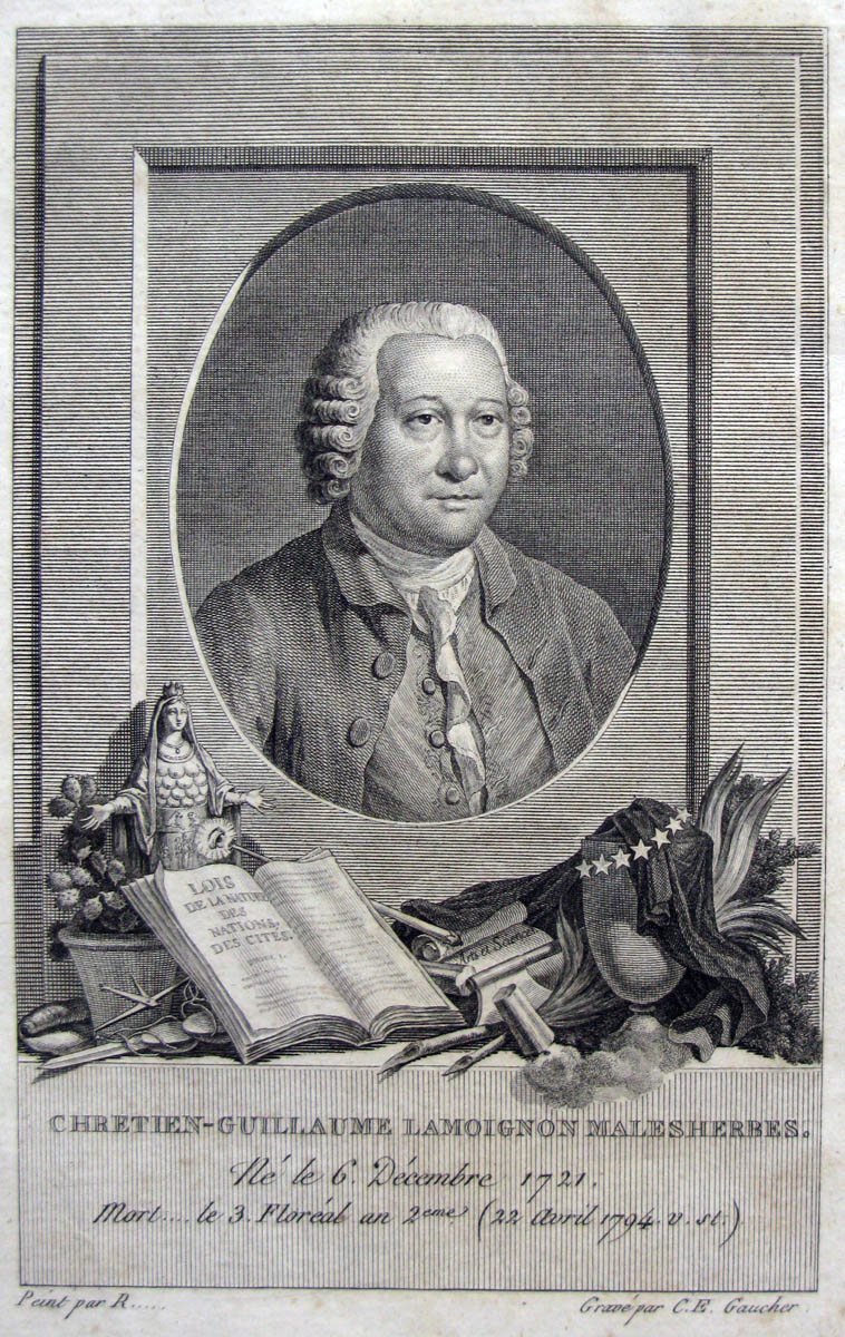 Chrétien-Guillaume de Lamoignon de Malesherbes, Charles-Étienne Gaucher, 18e siècle