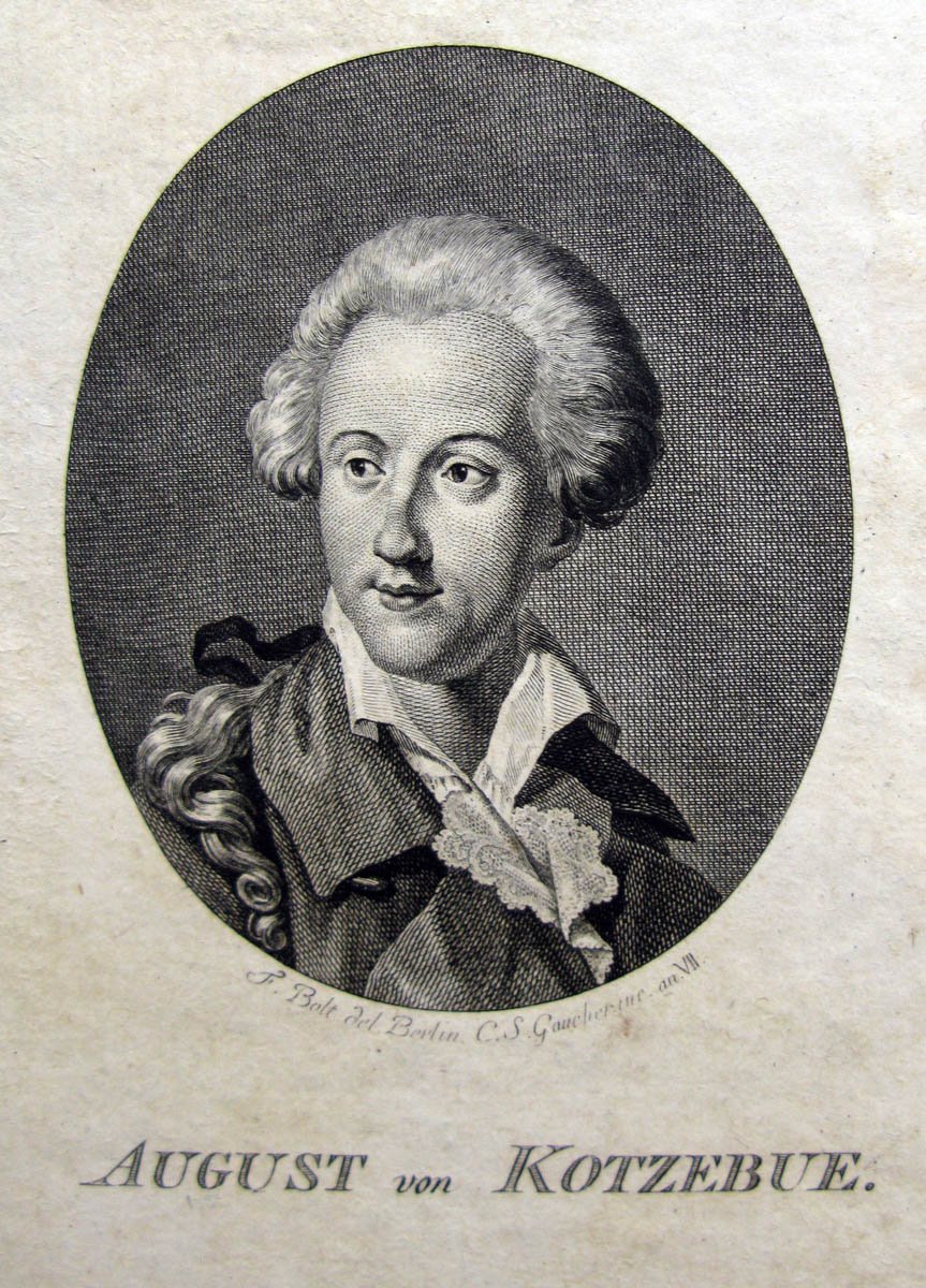 August von Kotzebue, Charles-Étienne Gaucher, 18e siècle