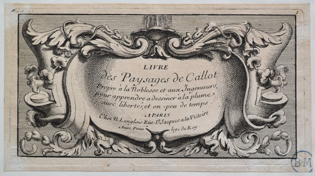 Frontispice (livre des paysages de callot, paysages pour gaston d'orléans)_0