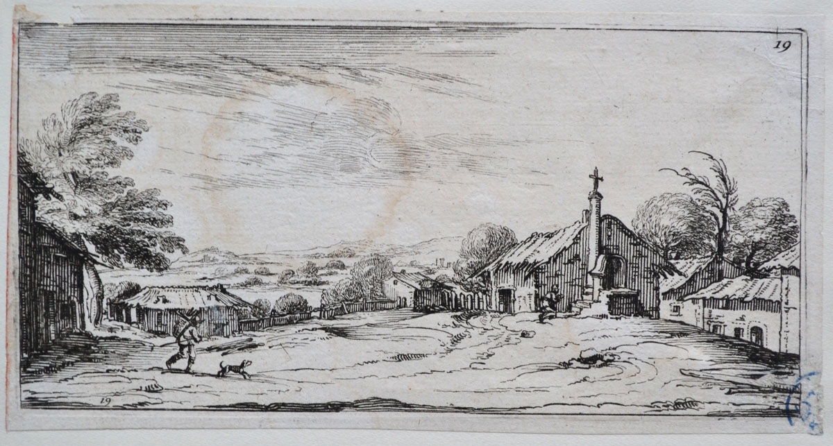 Vue d'une chaumière et d'un calvaire_0