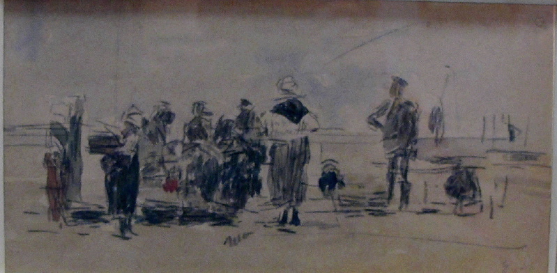 Attente sur la grève, Etaples (L'), Eugène Boudin, 1885-1890 vers