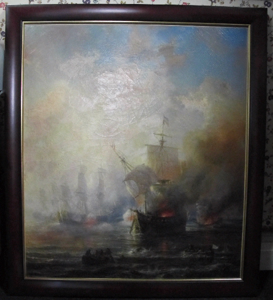 Vaisseau en flammes — Gudin, Théodore