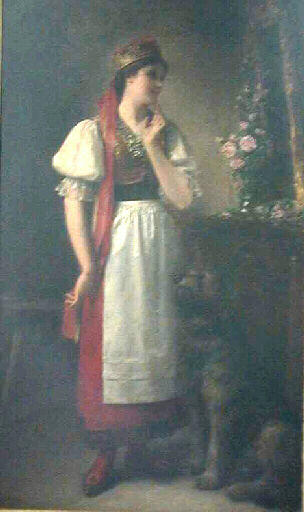 Fiancée, costume slave, Adolphe Weisz, 1888 vers