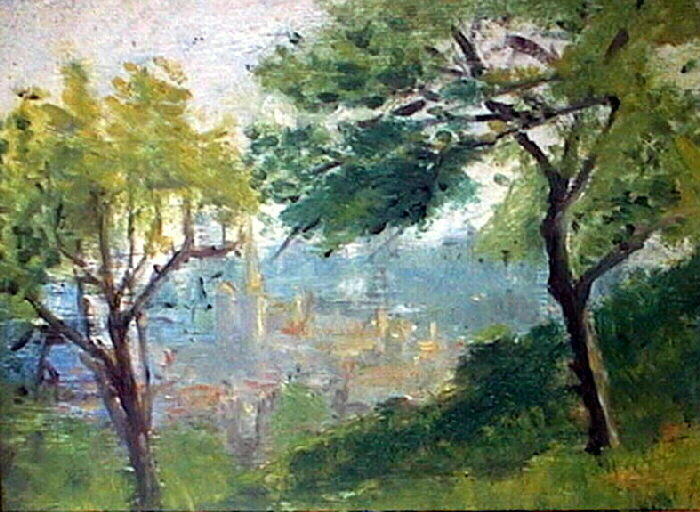 Lisieux, vu à travers les pommiers_0