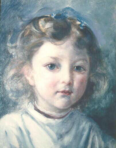 Portrait de petite fille (titre par défaut), Léon Riesener, 19e siècle