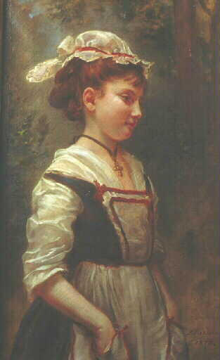 Portrait de jeune fille — Léon Riesener