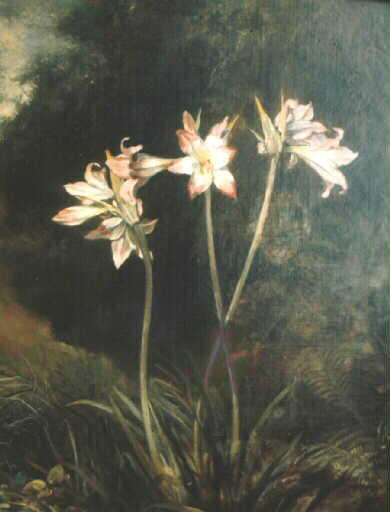Liliums sur fond de fôret, Léon Riesener, 1838