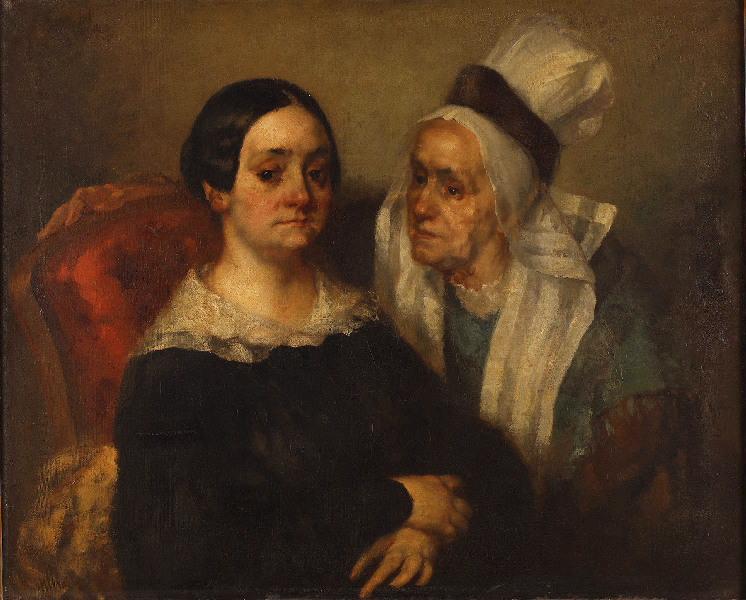 Deslongchamps et sa fille Madame de Vaudiville, madame : portrait_0