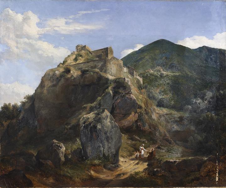 Vue du couvent de la Madone de Puzzano à Castellamare, Augustin Enfantin, 1ère moitié 19e siècle