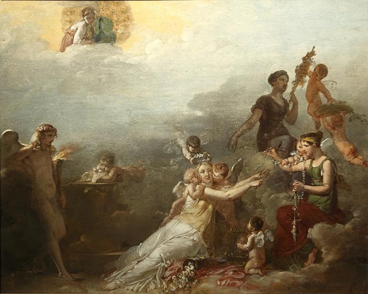 Les Parques, de concert avec les amours, filent à l'Hymen des jours embellis de fleurs_0