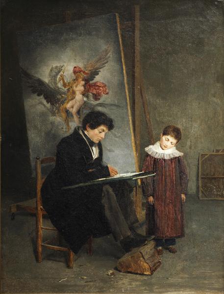 L'atelier du peintre, Louis Edouard Rioult, 1824