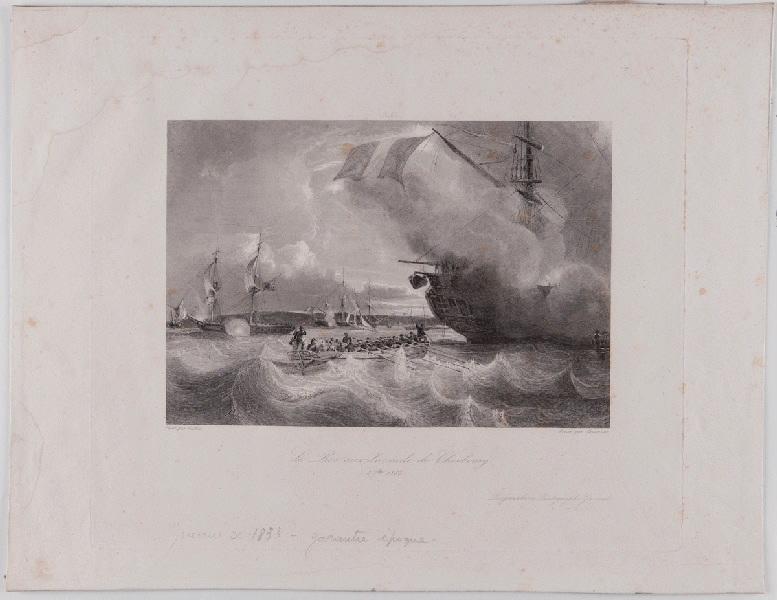 Le roi sur la rade de Cherbourg, 3 septembre 1833, Jean Antoine Théodore Gudin, 19e siècle
