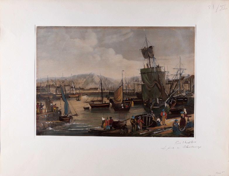 Le port de Cherbourg, Pierre Julien Gilbert, 19e siècle