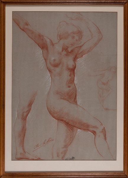 Nus : femme dansant, bras levé et Hamlet, Adolphe Lalyre, 4e quart 19e siècle, 1ère moitié 20e siècle