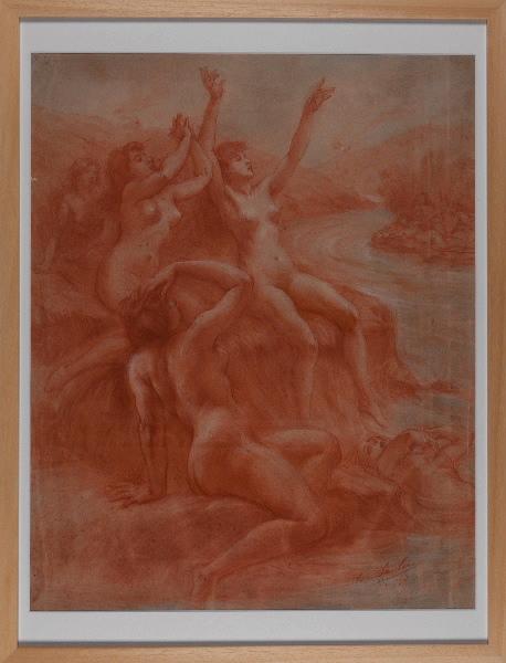 Sirènes sur un rocher, Adolphe Lalyre, 1905