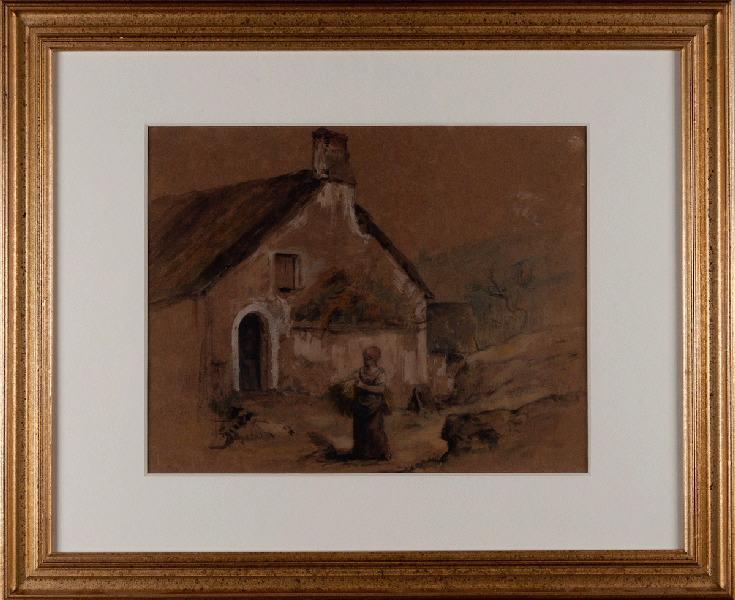 Petite paysanne portant une gerbe, Jean-Baptiste Millet, 2e moitié 19e siècle, 1er quart 20e siècle