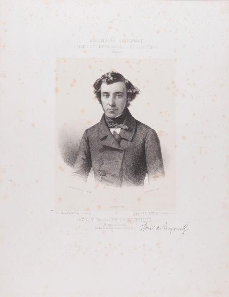 Alexis de Tocqueville ; Assemblée nationale, galerie des représentants du peuple, Léon Noel, 1848