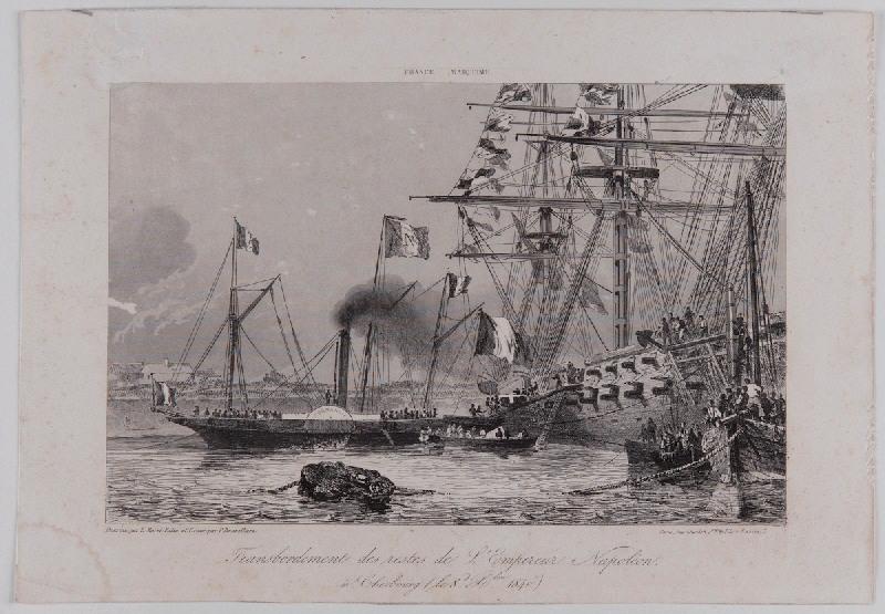 Transbordement des restes de l'Empereur Napoléon à Cherbourg, Antoine Léon Morel-Fatio, 19e siècle