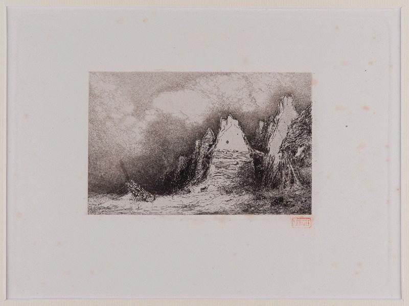 Paysage, Louis Adolphe Hervier, 19e siècle