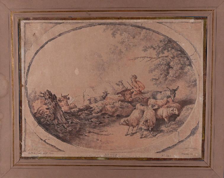Les quatre heures du jour : Le soir, Jean-Baptiste Huet, 3e quart 19e siècle