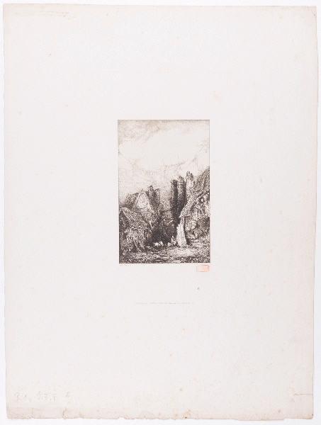 Maison et animaux, Louis Adolphe Hervier, 19e siècle