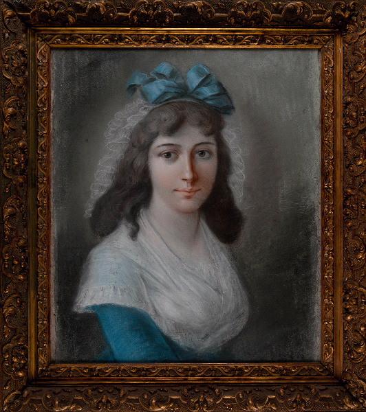 Femme au noeud bleu, 4e quart 18e siècle