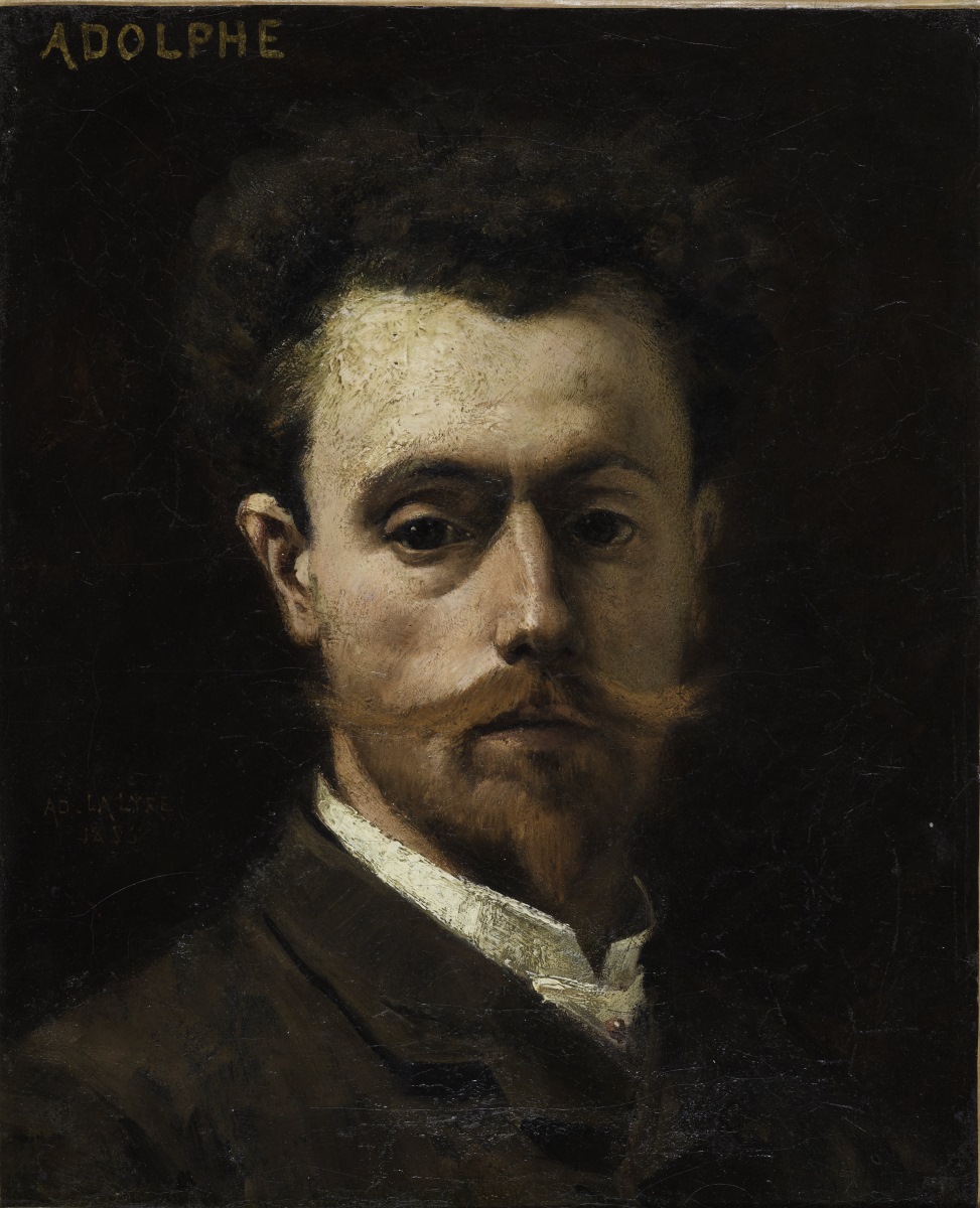 Autoportrait, Adolphe Lalyre, 1886 Date de signature