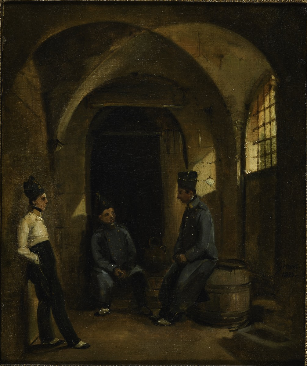 Salle de police d'Aix-en-Provence, François Marius Granet, 1826 Date de signature