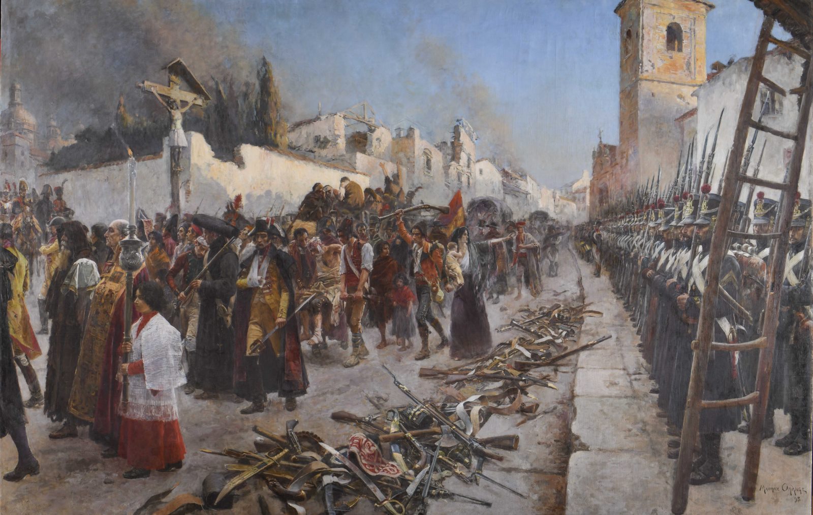 Les Défenseurs de Saragosse, 1809, Maurice Orange, 1893 Date de signature