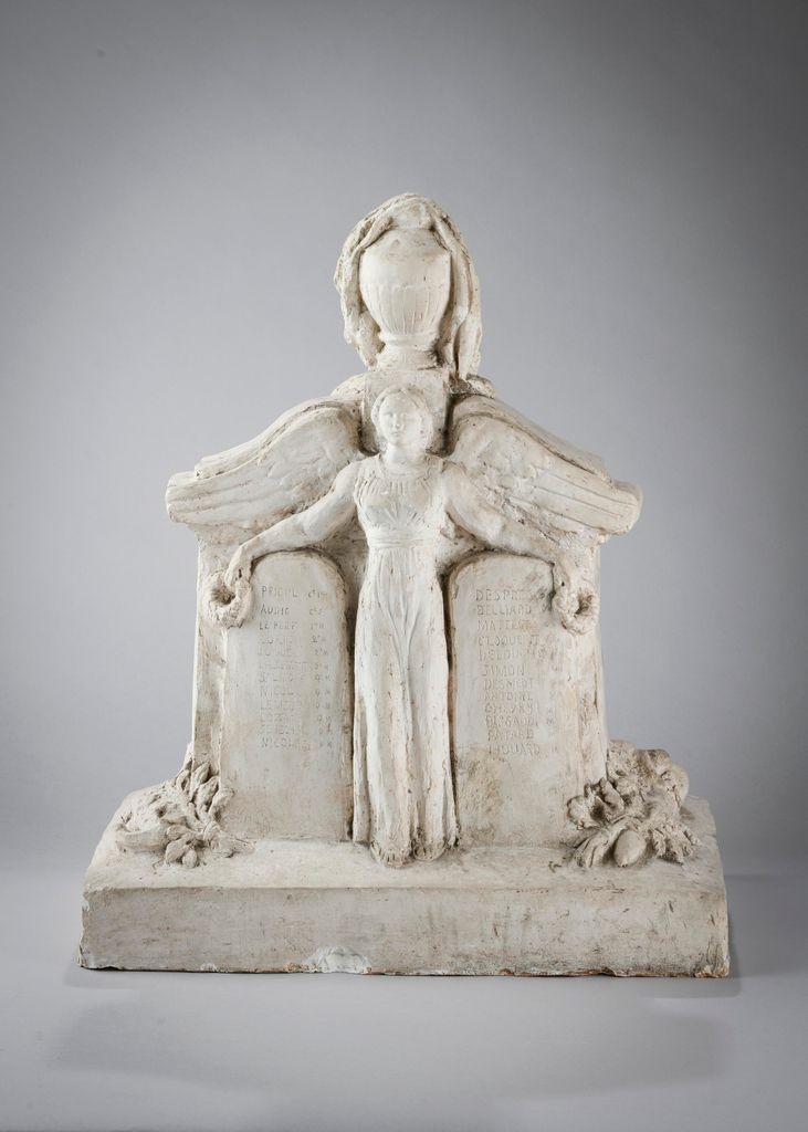La douleur et la gloire consacrant des héros immortels ; Monument pour les marins du Vendémiaire, Alphonse Marcel-Jacques, 1913 Vers