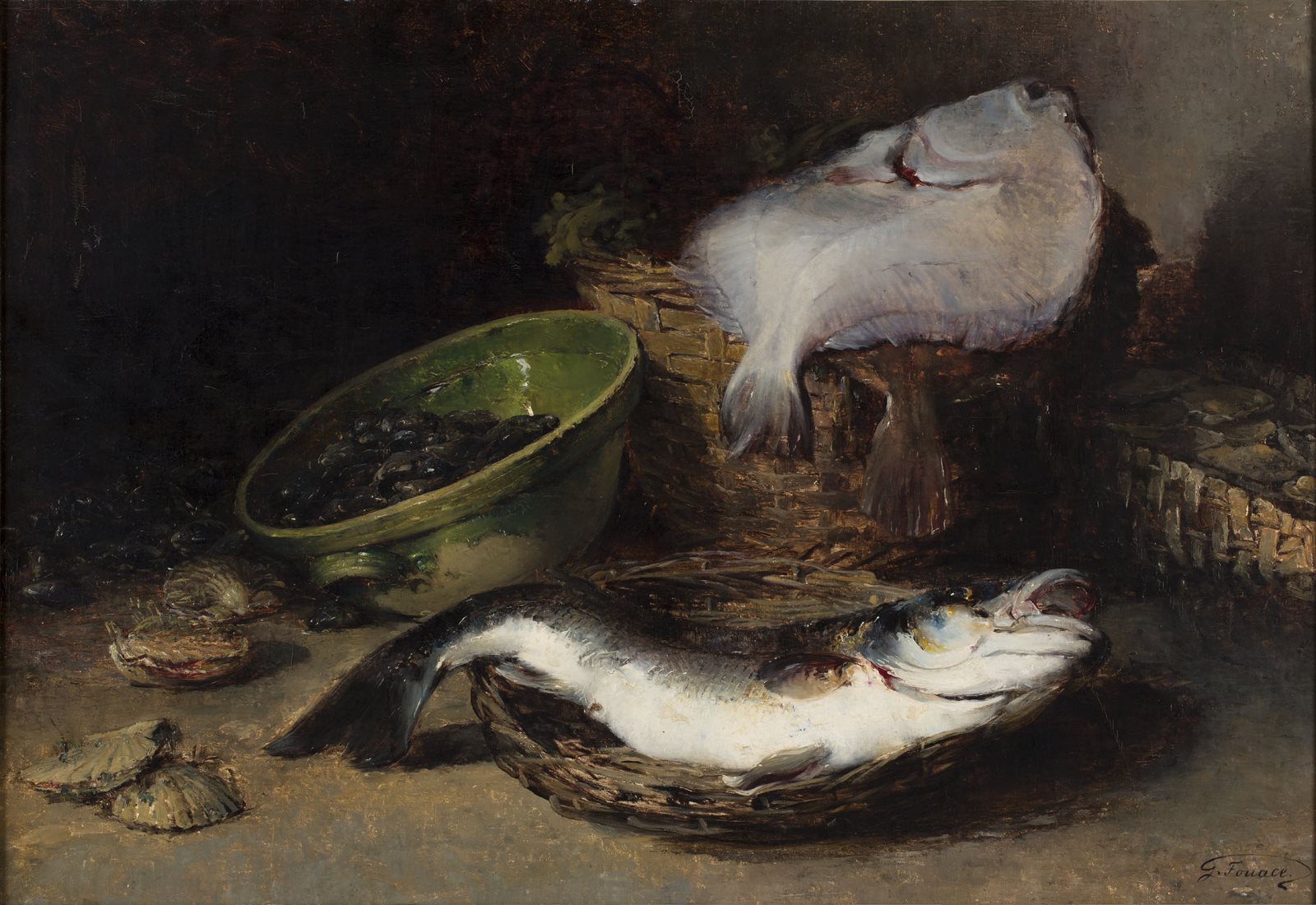 Poissons et coquillages, Guillaume Fouace, 1868 (Après)