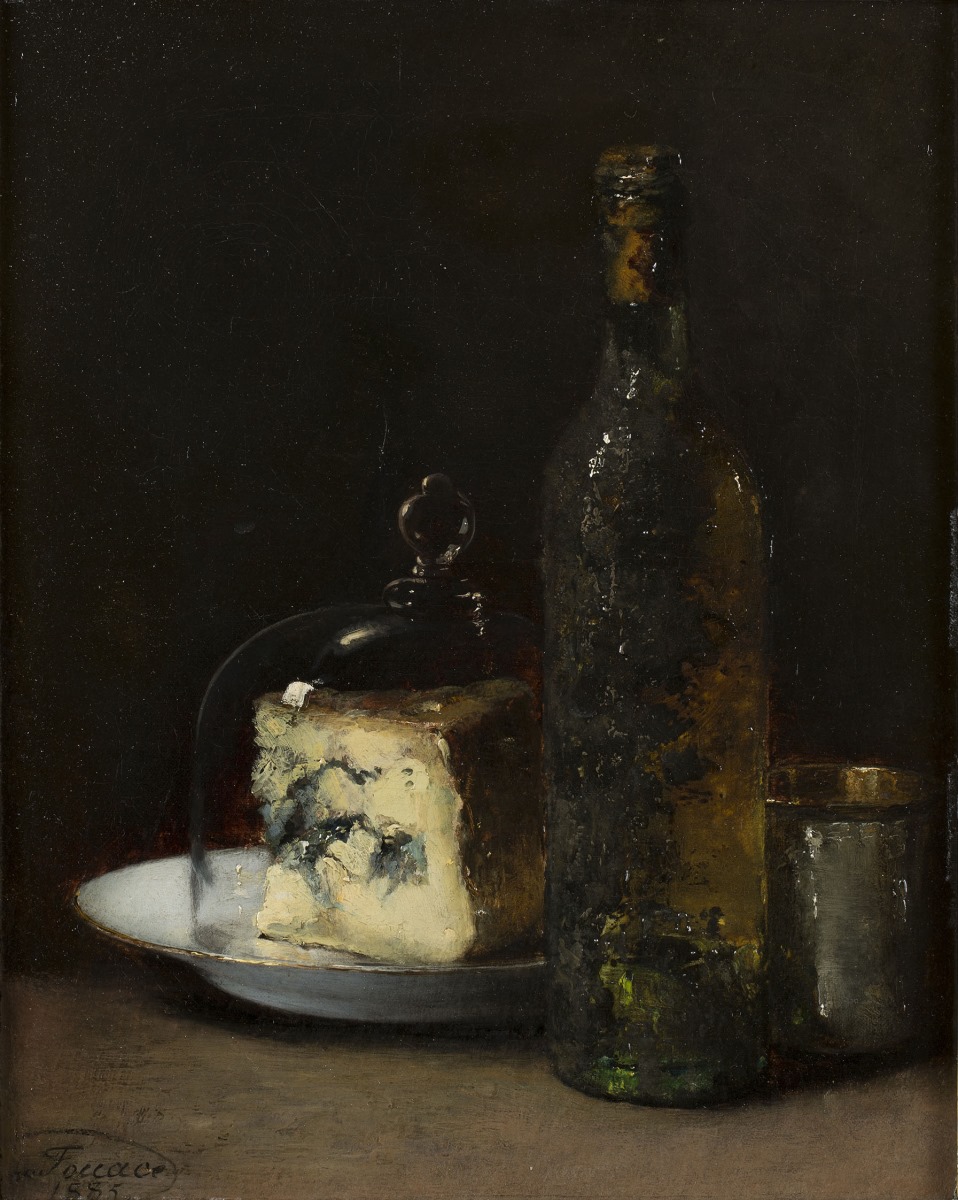 Nature morte au roquefort, Guillaume Fouace, 1885