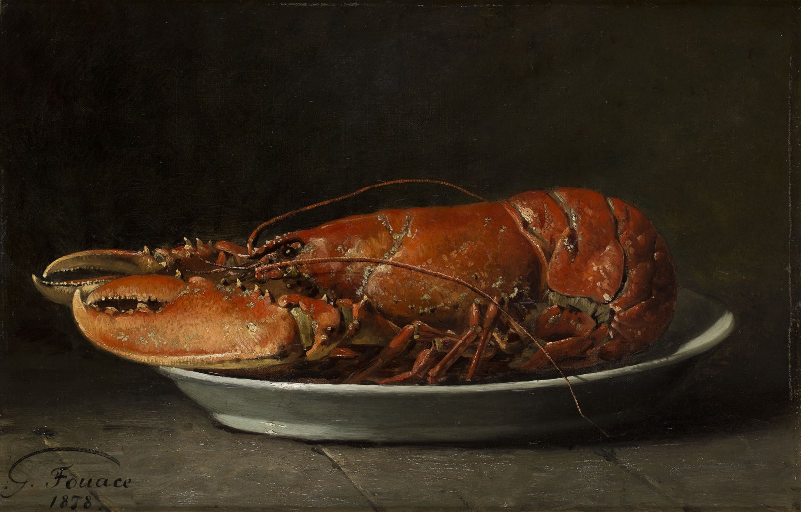 Nature morte au homard, Guillaume Fouace, 1878 (Date de signature)