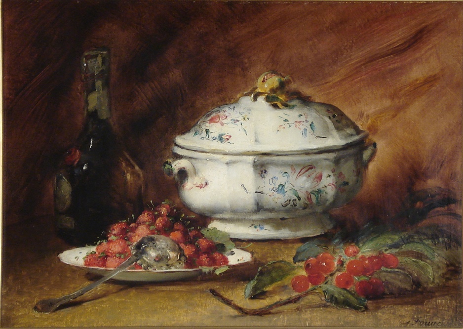 Nature morte aux fruits et à la soupière, Guillaume Fouace, 2e moitié 19e siècle