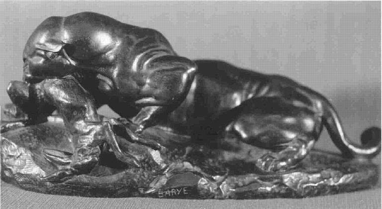 Jaguar dévorant un lièvre, Antoine-Louis Barye, 19e siècle
