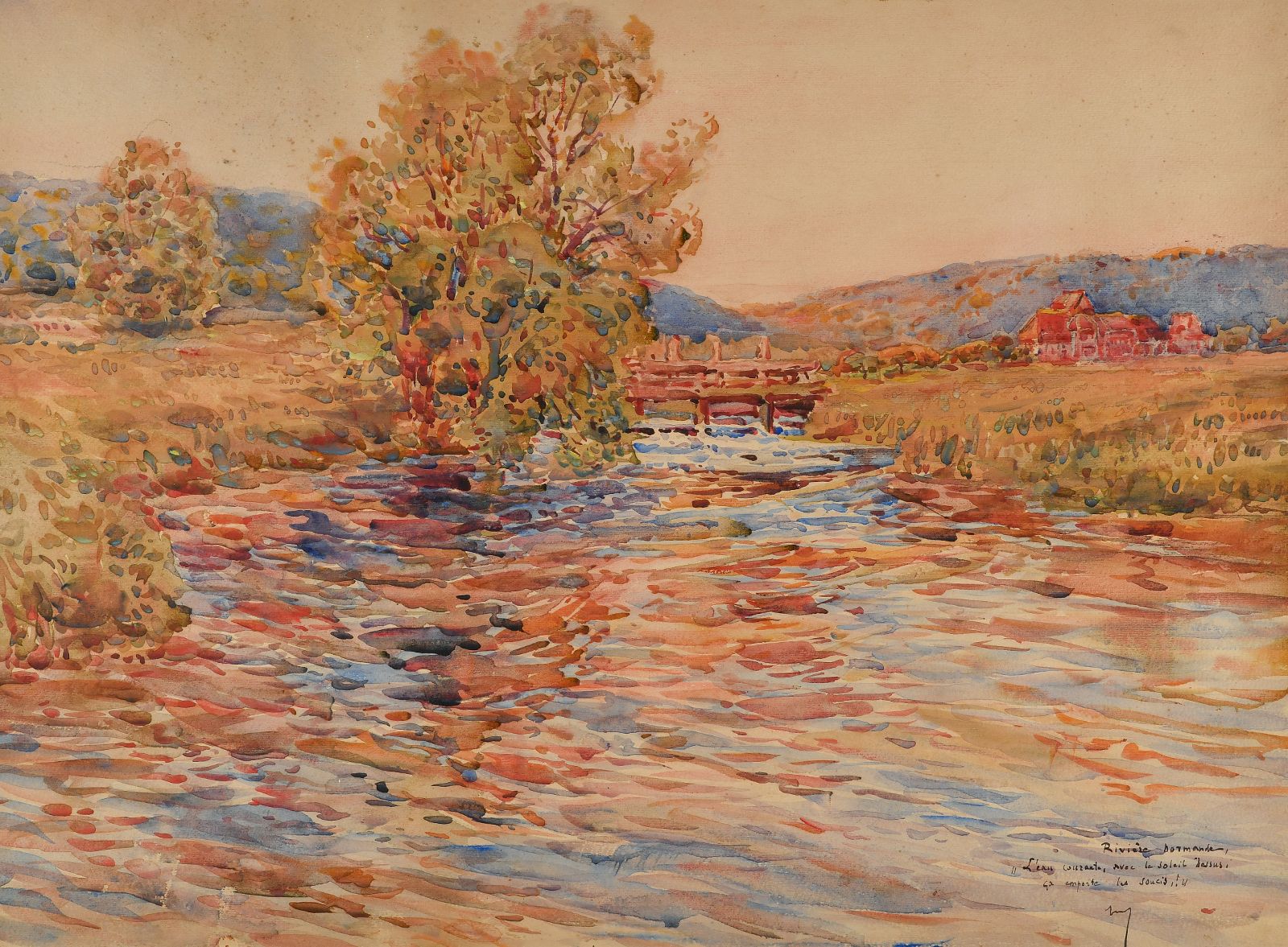 Rivière normande, paysage de l'Eure_1