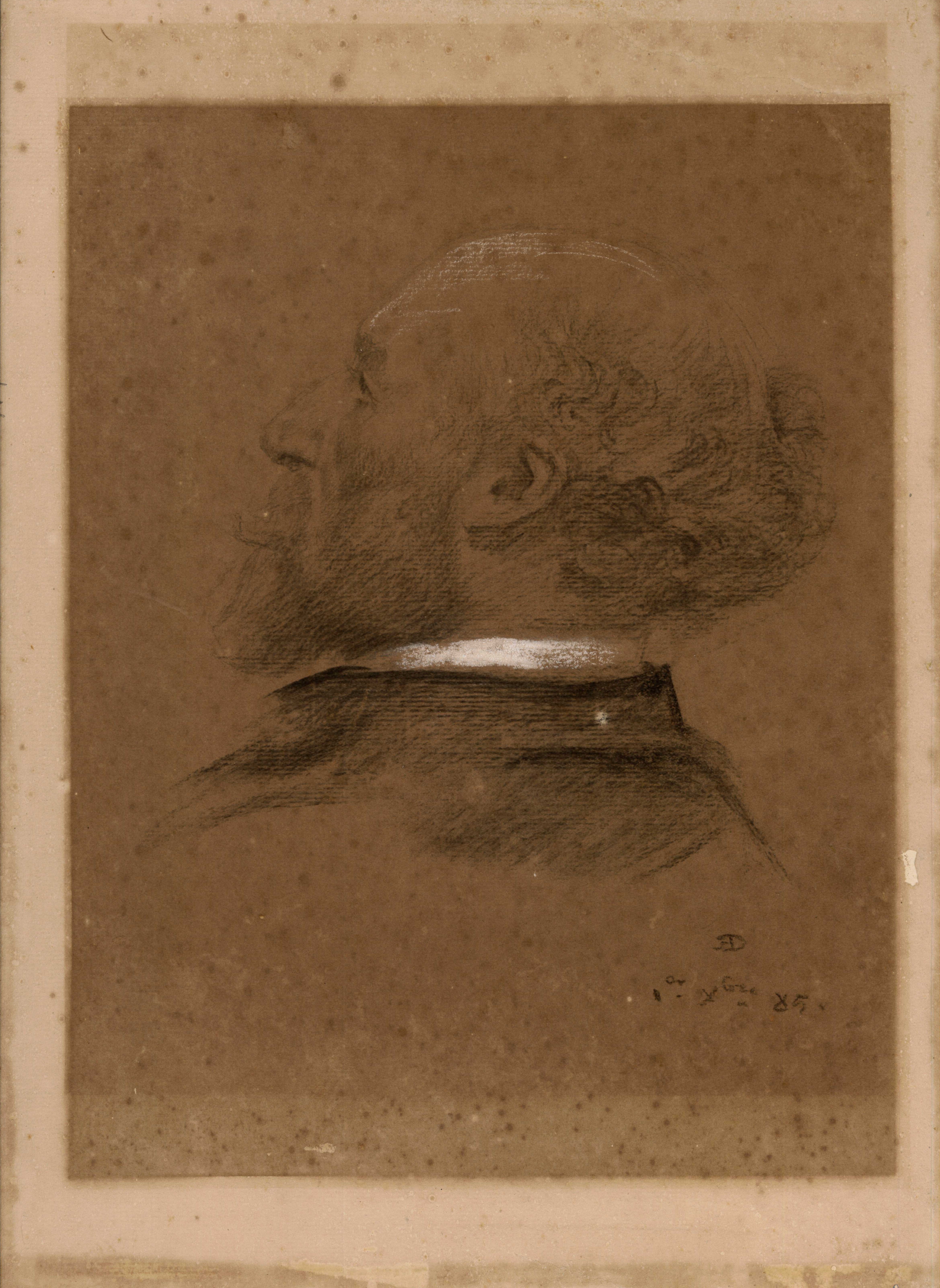 Portrait d'Octave Feuillet, de profil, Albert Dubois, 1885