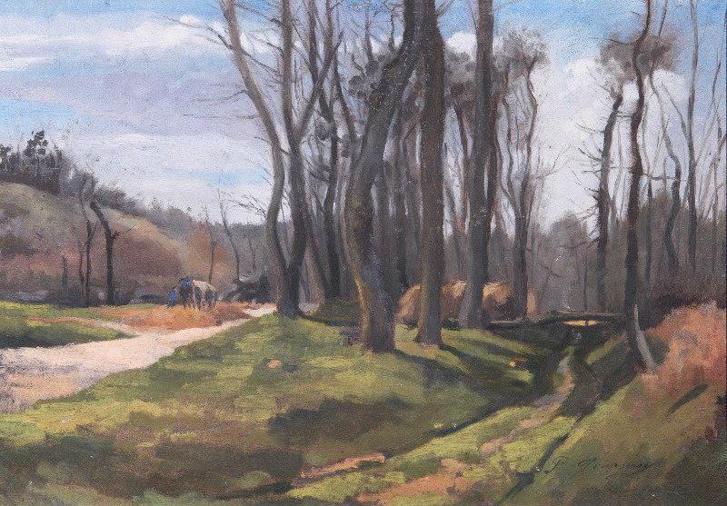 Route sous bois, Paul Jouanny, 2e moitié 19e siècle