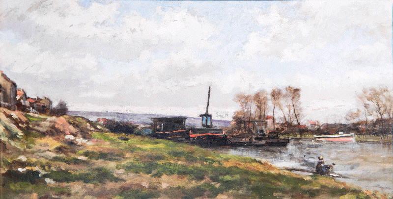 Bords de Seine, Paul Jouanny, 2e moitié 19e siècle