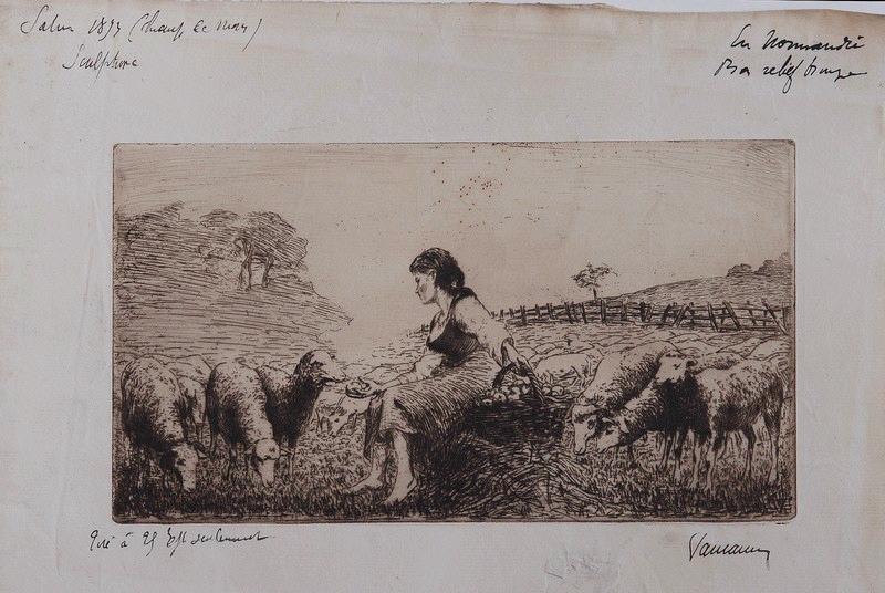La gardienne de moutons, Émile Vaucanu, 1893