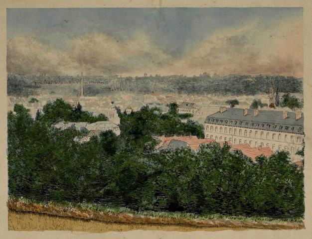 Vue de Bernay : la caserne Turreau, Emile Vaucanu, 4e quart 19e siècle