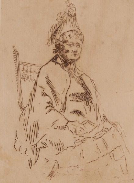 Portrait de femme assise, Émile Vaucanu, 4e quart 19e siècle