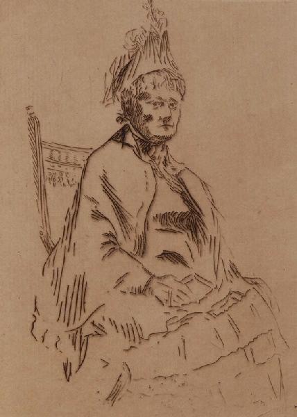 Portrait de femme assise, Émile Vaucanu, 4e quart 19e siècle