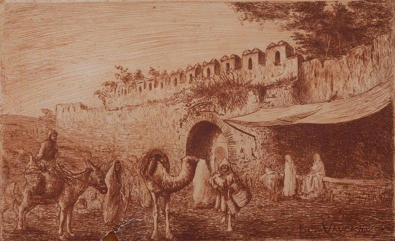 Vue de Tanger, Émile Vaucanu, 4e quart 19e siècle