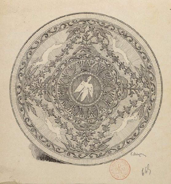 Plat circulaire, Enrique Atalaya, 4e quart 19e siècle
