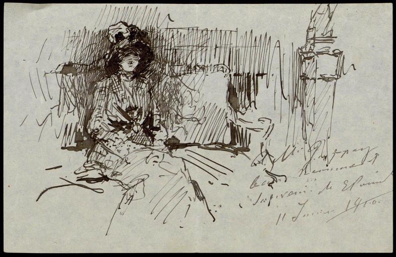 Portrait de femme assise, Emile Vaucanu, 4e quart 19e siècle