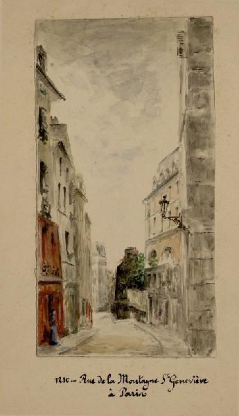Rue de la Montagne Sainte-Geneviève à Paris, Emile Vaucanu, 4e quart 19e siècle