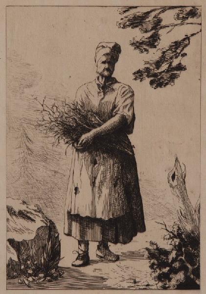 Femme au fagot, Émile Vaucanu, 4e quart 19e siècle