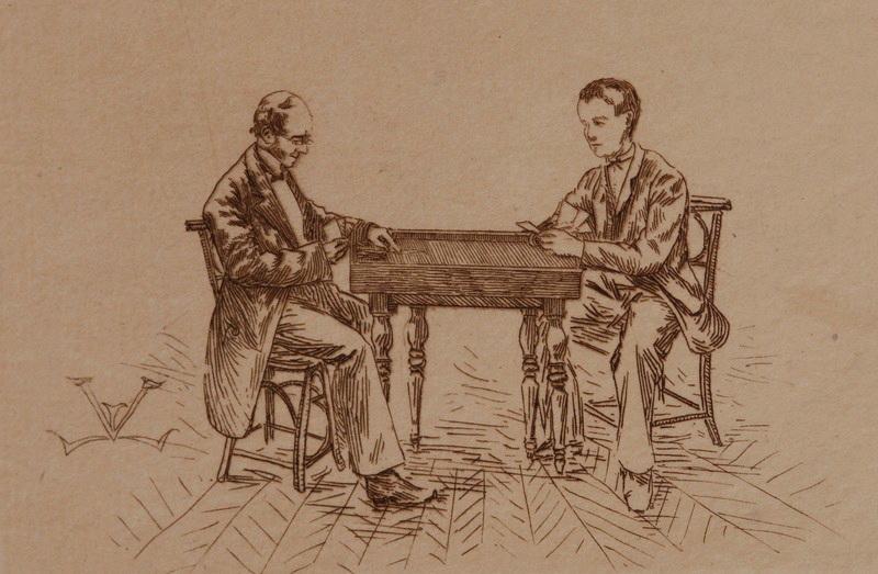 Les joueurs de cartes, Émile Vaucanu, 4e quart 19e siècle