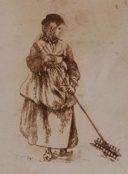 Femme au râteau, Émile Vaucanu, 4e quart 19e siècle